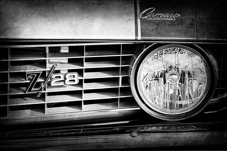 1969 Chevrolet Camaro Z-28 Grille Emblem #10 Photograph by Jill Reger