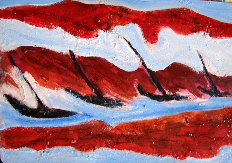 A Dream Of Boats #10 Painting by Anand Swaroop Manchiraju