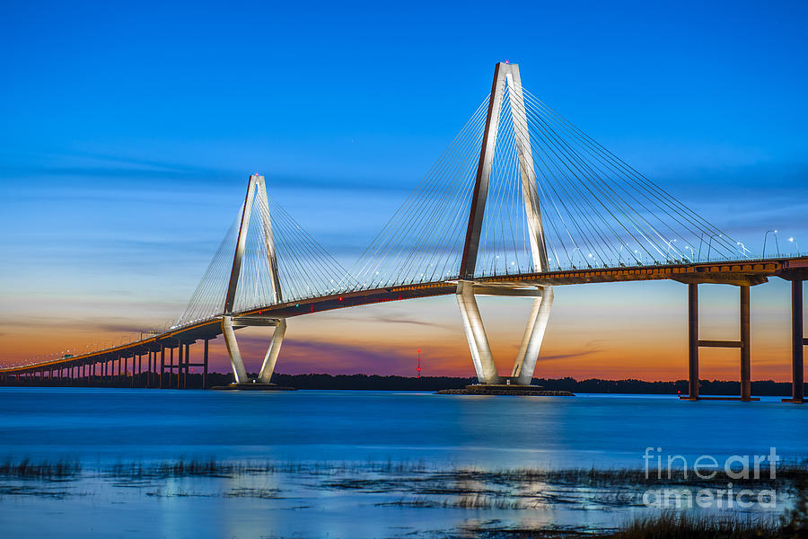 Charleston Arthur Ravenel Bridge Photograph by Dale Powell