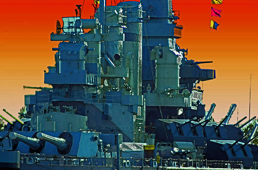 Battleship North Carolina Digital Art By Chick Phillips - Fine Art America