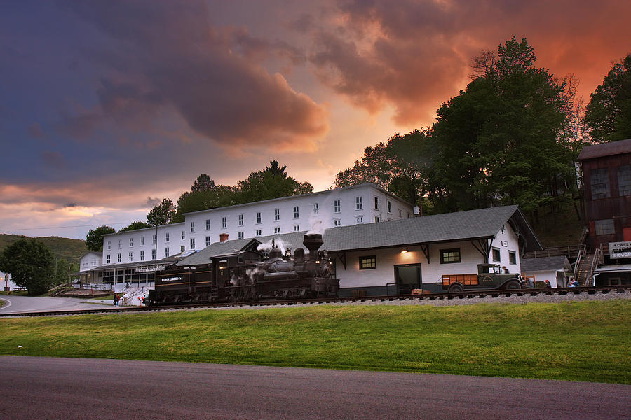Sunset Photograph - Cass Scenic Railroad #12 by Mary Almond