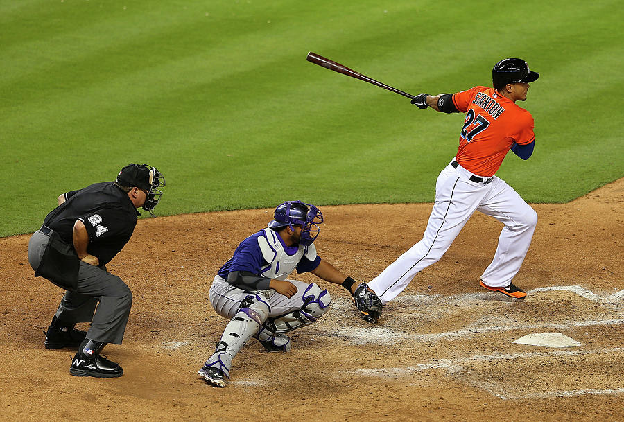Colorado Rockies V Miami Marlins Photograph by Mike Ehrmann Colorado Rockies V Miami Marlins Photograph by Mike Ehrmann