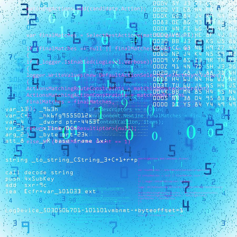 Computer Code Photograph by Mehau Kulyk/science Photo Library
