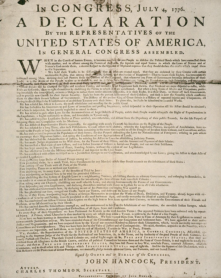 Declaration Of Independence #10 Photograph by Granger