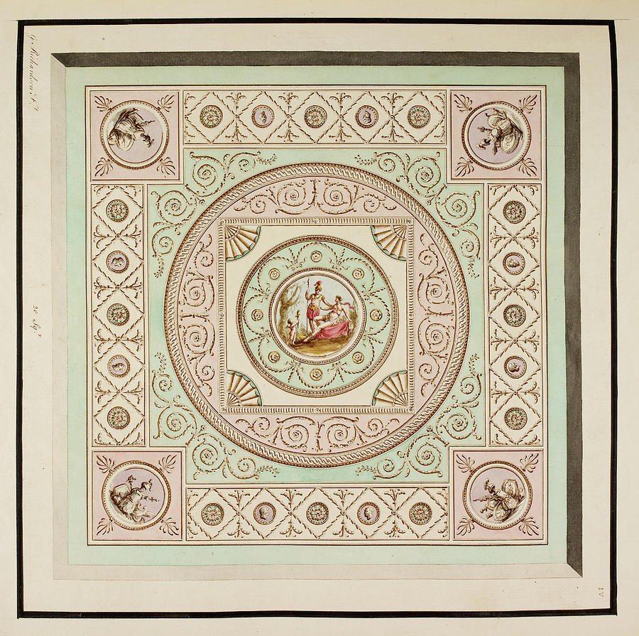 Design For A Ceiling Photograph by British Library
