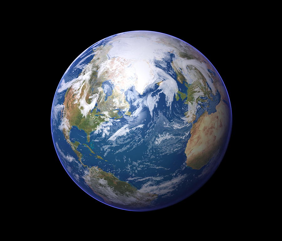 Geography Photograph - Earth by Planetary Visions Ltd/science Photo Library Geography Photograph - Earth by Planetary Visions Ltd/science Photo Library