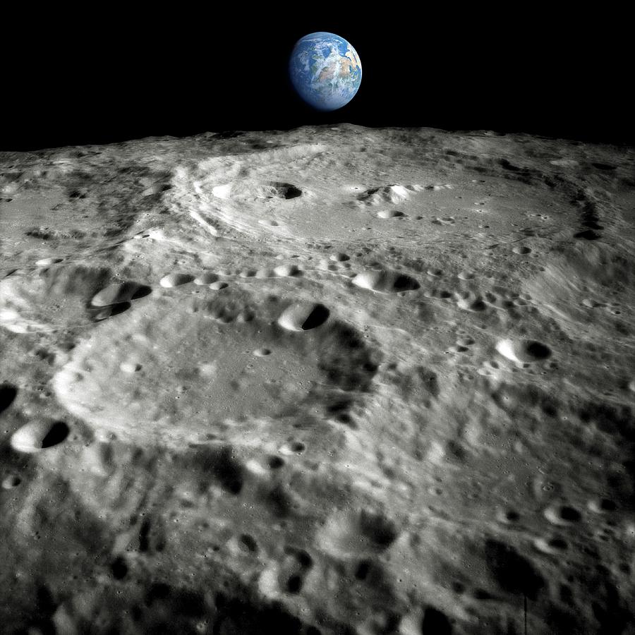 Earthrise Over The Moon #10 Photograph by Detlev Van Ravenswaay