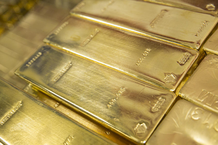 Gold Photograph - Gold Bars #10 by JP Tripp
