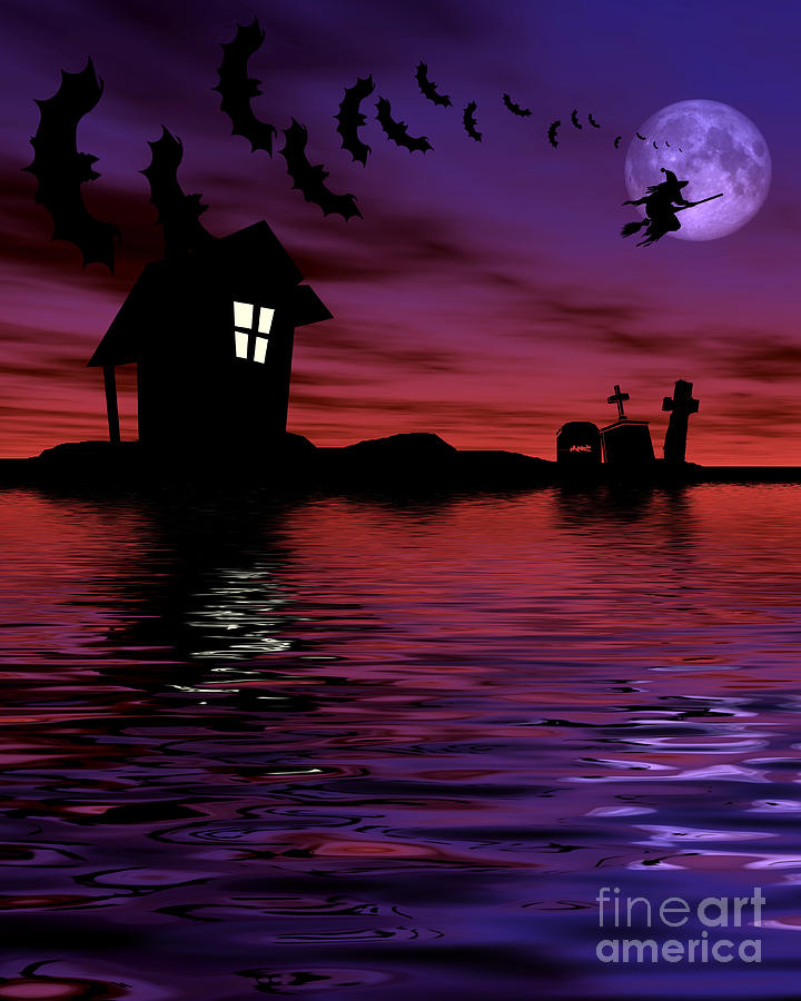 Halloween Scene Digital Art
