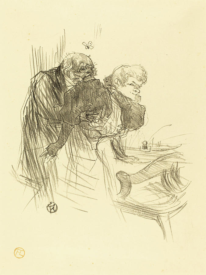 At the Concert. Henri de Toulouse-Lautrec, French, 1864-1901. Wood Print by  Henri de Toulouse-Lautrec - Fine Art America