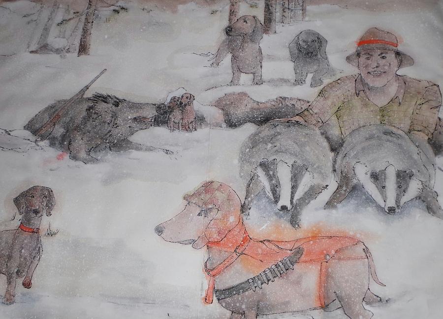 Hunting Season Comes Again Album #10 Painting by Debbi Saccomanno Chan