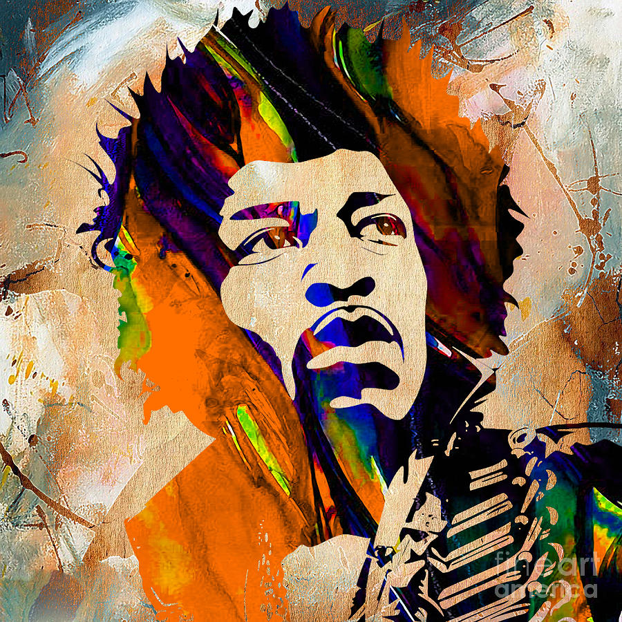 Jimi Hendrix Collection #10 Mixed Media by Marvin Blaine