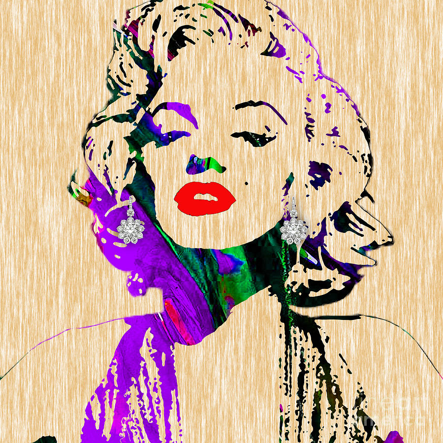 Marilyn Monroe Diamond Earring Collection #10 Mixed Media by Marvin Blaine