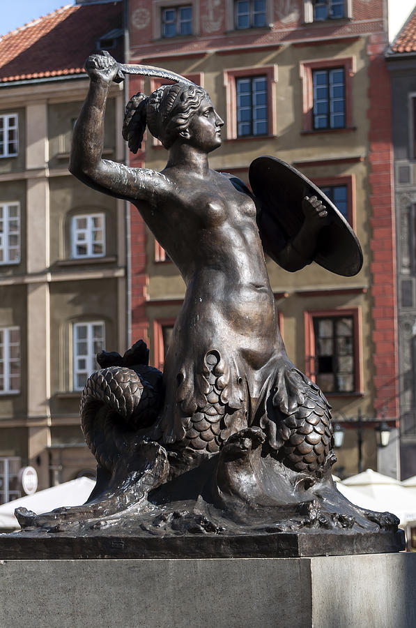 Mermaid Photograph - Mermaid statue in Warsaw. #10 by Fernando Barozza