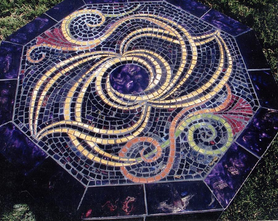 Mosaic table top #10 Ceramic Art by Charles Lucas