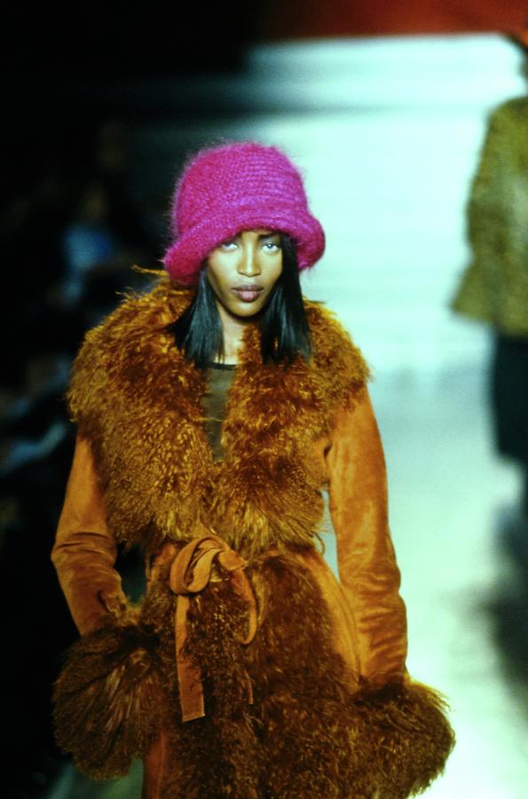 Naomi Campbell On A Runway For Anna Sui #10 Photograph by Guy Marineau