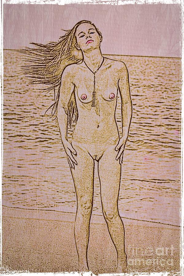 Nude Digital Art - Nude Girl #10 by K Eric