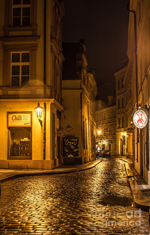 Prague by night #10 Photograph by Jorgen Norgaard