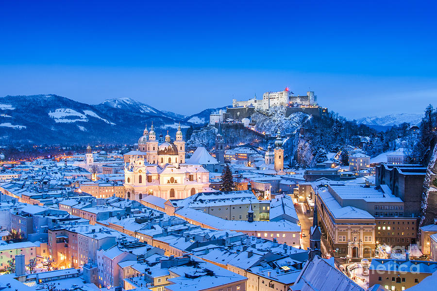 Salzburg in winter #5 Photograph by JR Photography