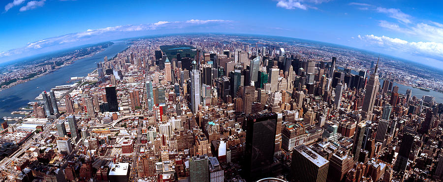 Architecture Photograph - Skyscrapers In A City, Manhattan, New #10 by Panoramic Images