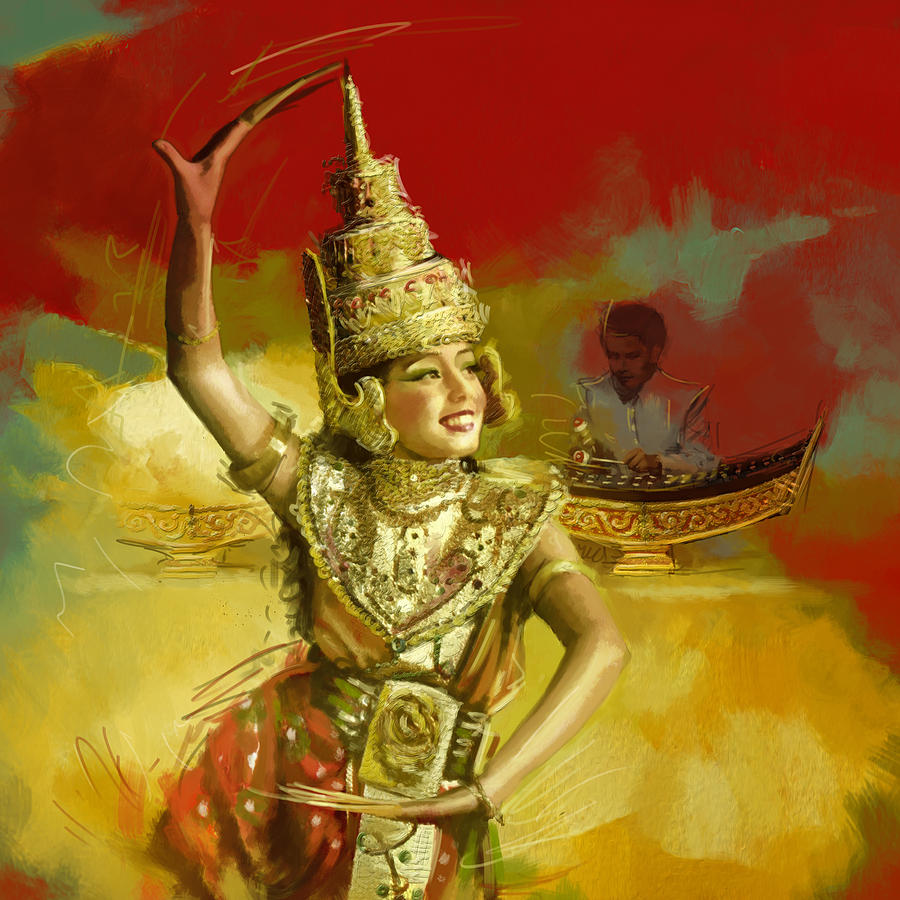 South Asian Art  #10 Painting by Corporate Art Task Force