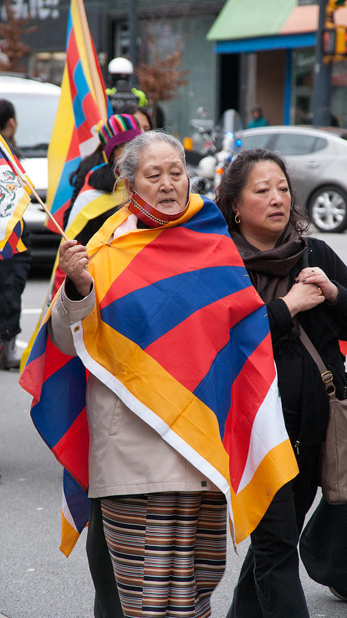 Tibetan Protest March #10 Digital Art by Carol Ailles