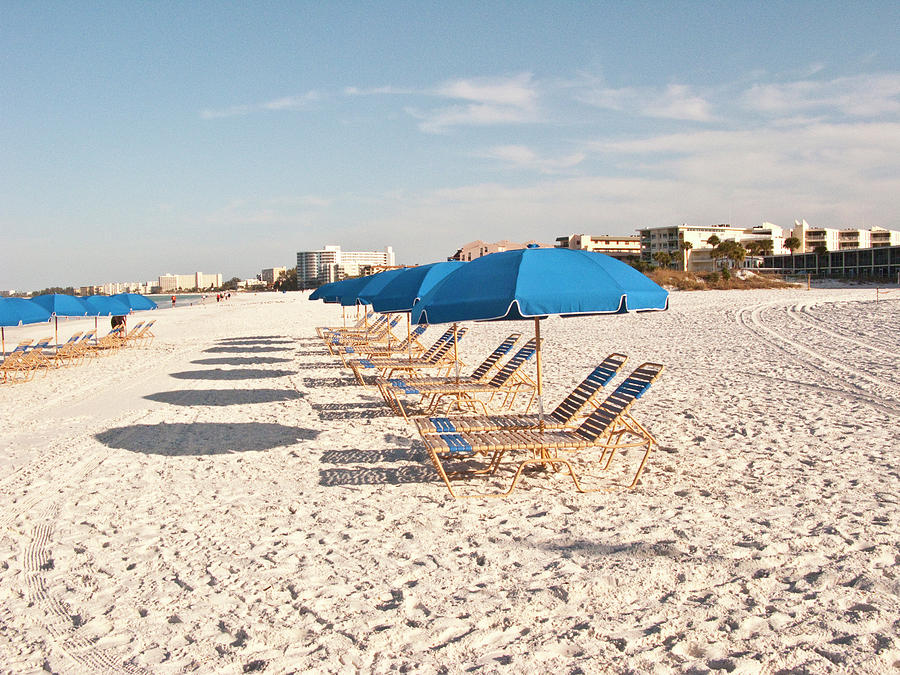 Umbrella Photograph - USA, Florida, Sarasota, Crescent Beach #10 by Bernard Friel