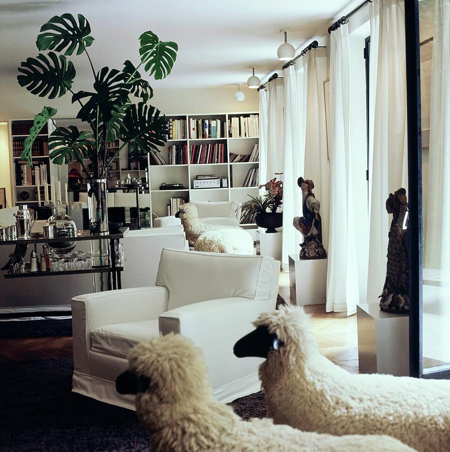 Yves Saint Laurents Living Room #10 Photograph by Horst P. Horst