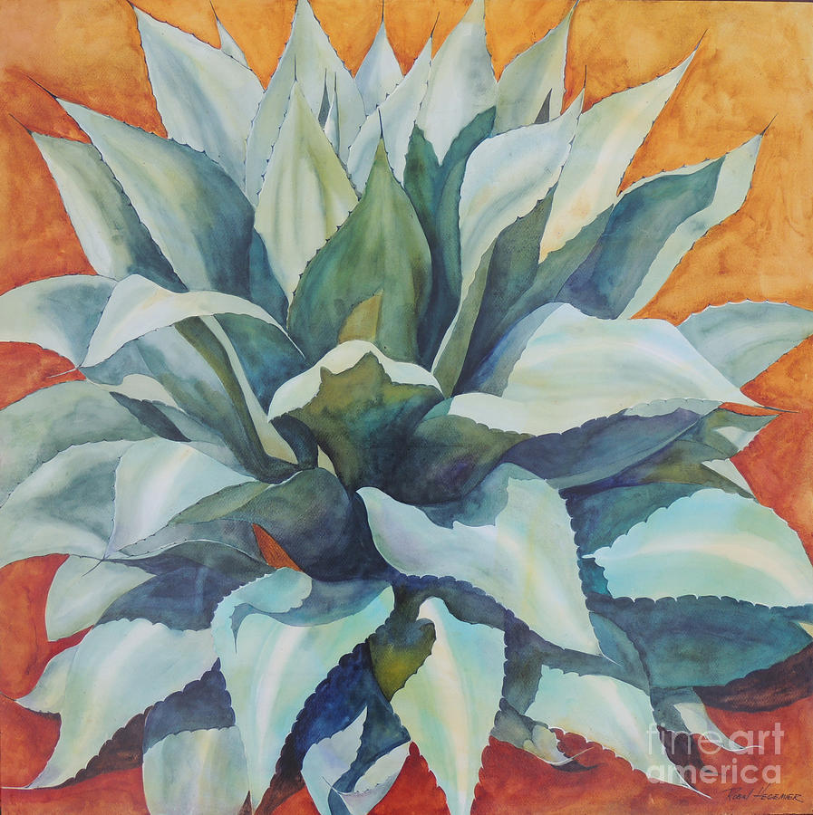 100 Percent Blue Agave Painting by Robin Hegemier
