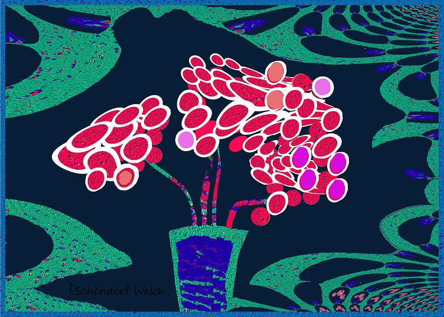 1000 - Fractal floral Painting by Irmgard Schoendorf Welch