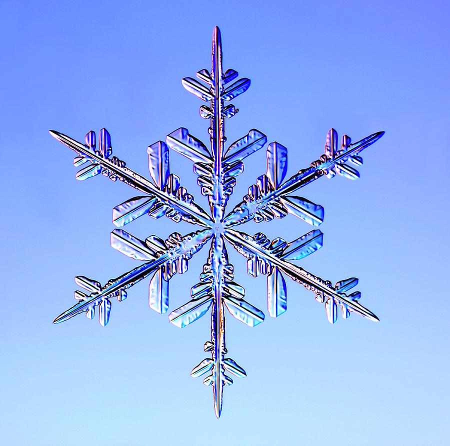 Christmas Photograph - Snowflake #101 by Kenneth Libbrecht