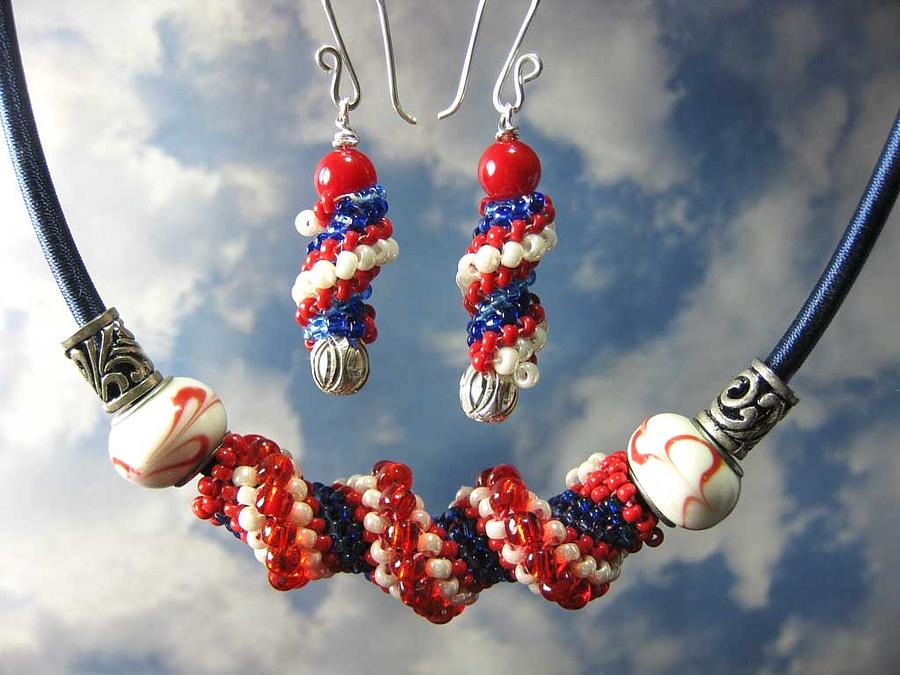 1012 Hooray for the Red White and Blue Jewelry by Dianne Brooks
