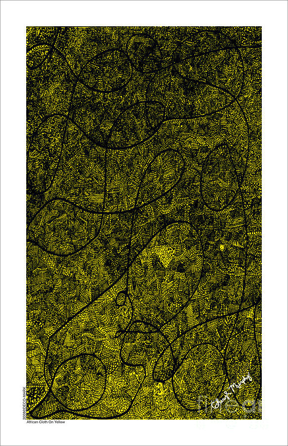 102 African Cloth On Yellow Digital Art by Cheryl Turner