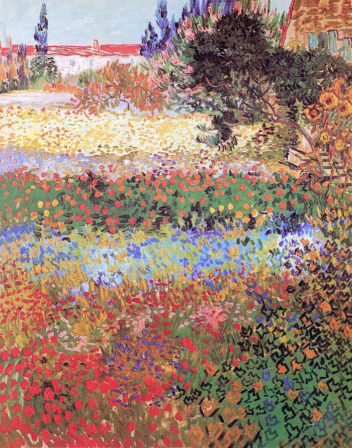 Flowering Garden #1 Photograph by Vincent Van Gogh