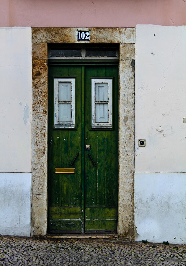 Vintage Photograph - 102 Vintage Green Lisboa Door by Calvin Hanson