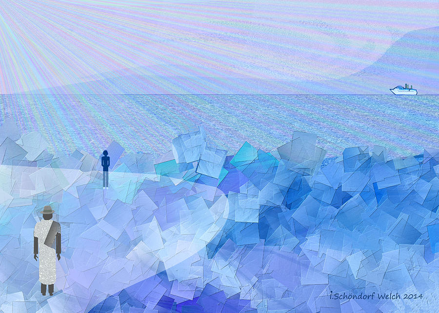 1023 - Icy Ocean Painting by Irmgard Schoendorf Welch