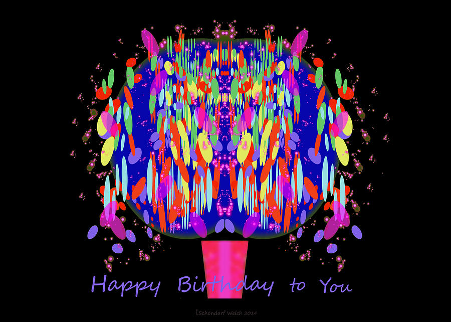 1038 - Happy Birthday  to you Painting by Irmgard Schoendorf Welch