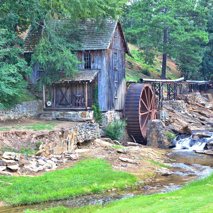 Sixes Mill On Dukes Creek - Square Photograph by Gordon Elwell