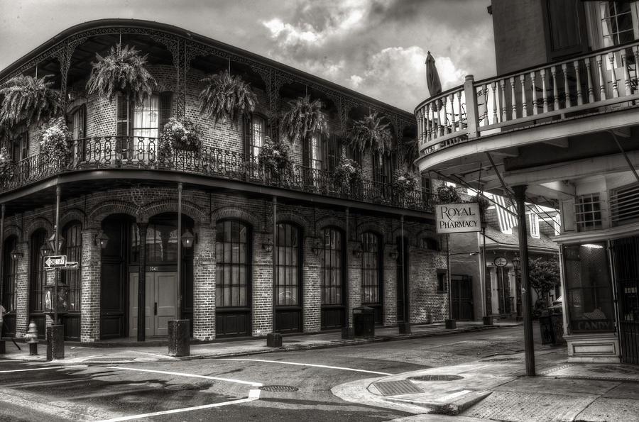 New Orleans Photograph - 1041 Royal in Black and White by Greg and Chrystal Mimbs