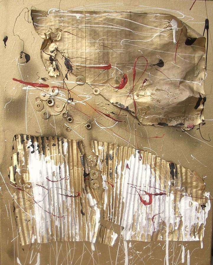 Abstract Mixed Media - ..................................... #106 by Wiola Anyz