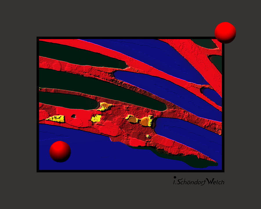 1069 - Red stuff Painting by Irmgard Schoendorf Welch
