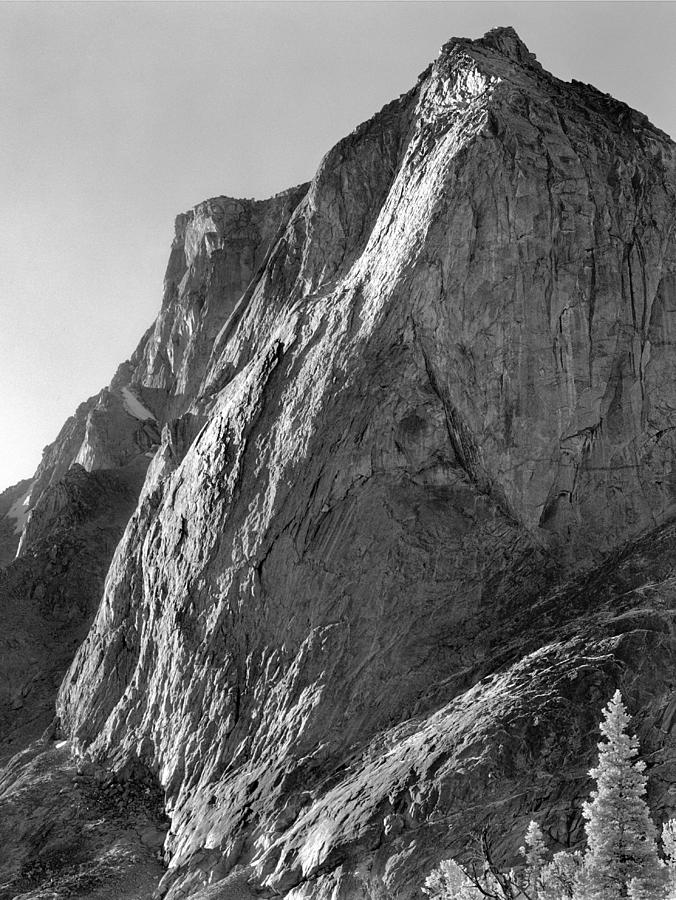 109643-BW-North Face Mitchell Peak, Wind Rivers Photograph by Ed  Cooper Photography