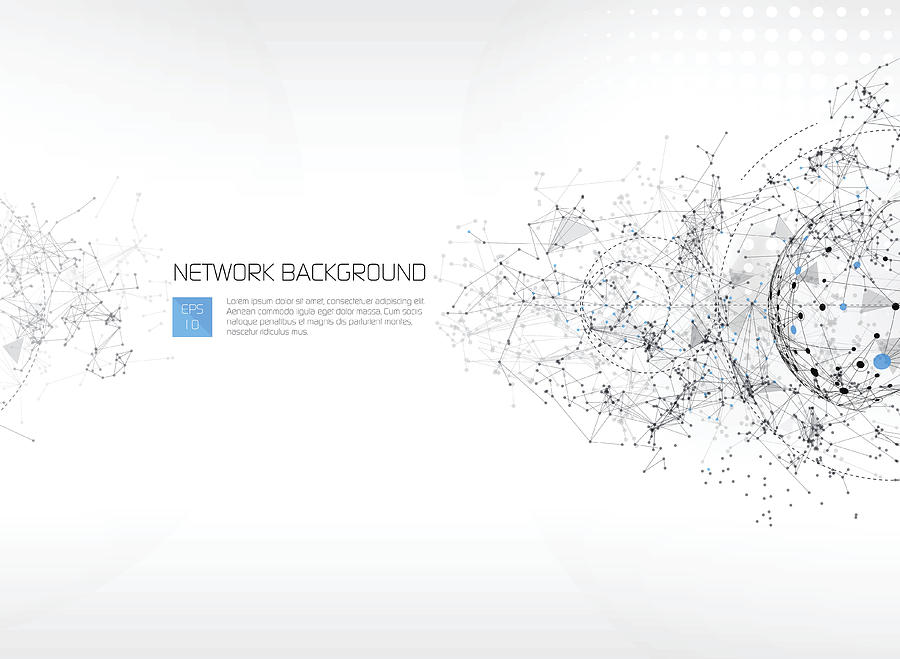 Abstract Network Background #11 Drawing by AF-studio