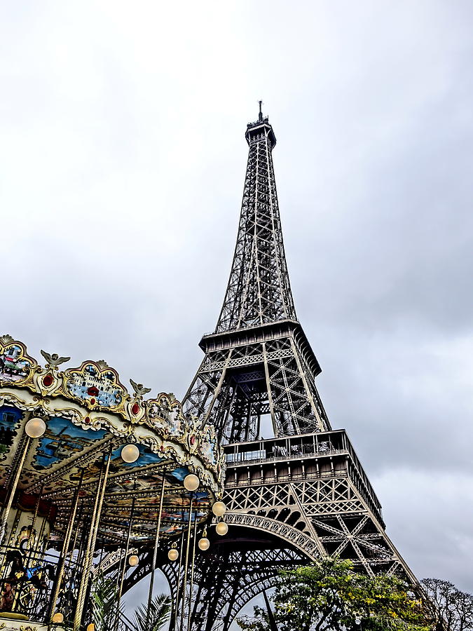 Altered Image Of A Carousel And Eiffel Tower In Paris France #11 Photograph by Rick Rosenshein