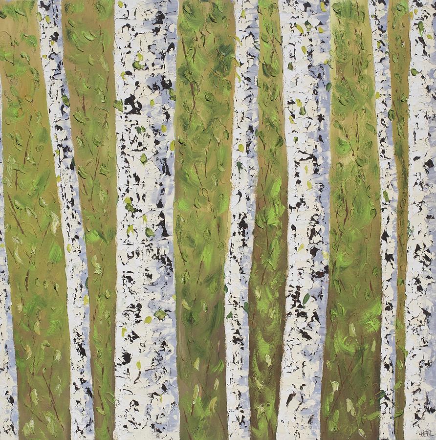 Aspen trees Colorado #11 Painting by Frederic Payet