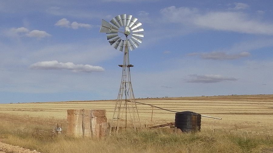 Australia - Windmill in the Wheat Field Photograph by Jeffrey Shaw ...