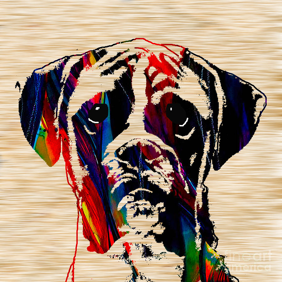 Boxer Dog Mixed Media - Boxer #11 by Marvin Blaine