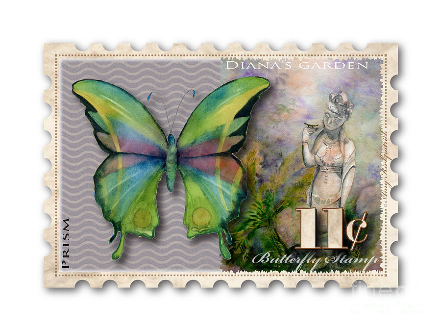 11 Cent Butterfly Stamp Painting by Amy Kirkpatrick