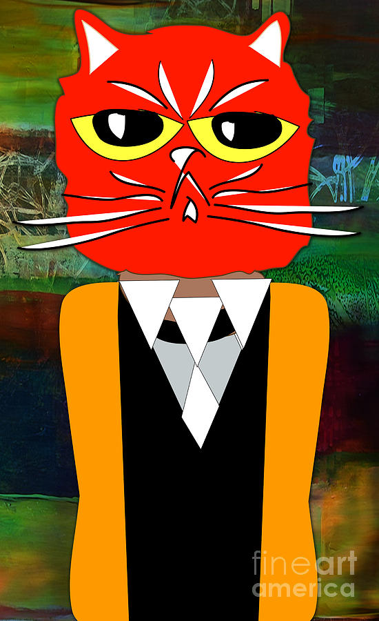 Wildlife Mixed Media - Cool Cat #11 by Marvin Blaine