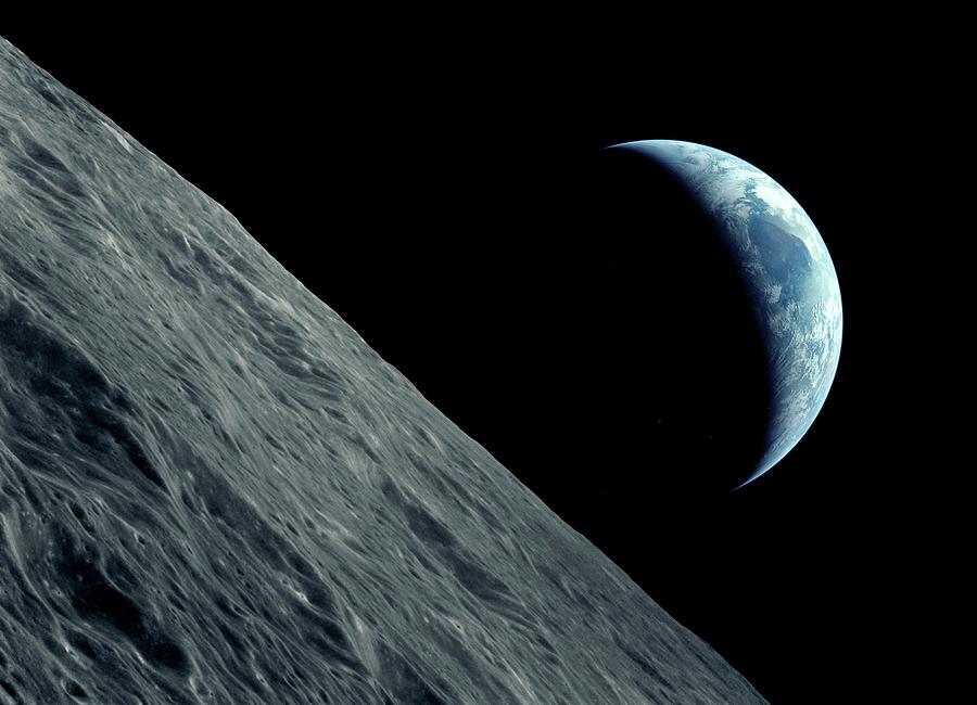 Earthrise Over The Moon #11 Photograph by Detlev Van Ravenswaay